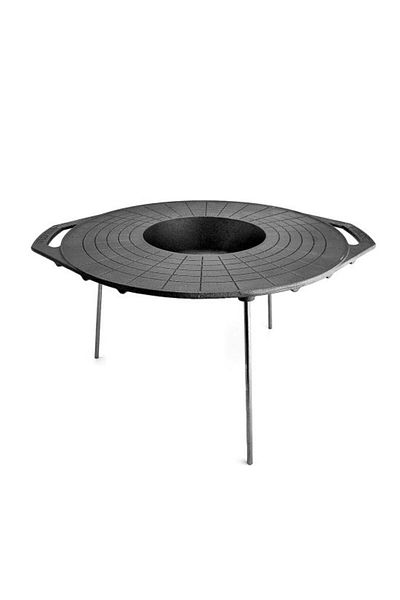 Mercaton Grill Disc for Barbecue, Cast Iron, with Legs, 52 cm, Mixt Barbeque