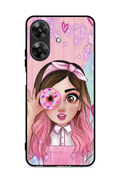 Covernex غطاء حماية لهاتف Realme Note 60 4G برسومات فتاة محبة للدونات