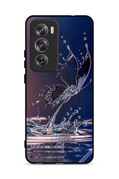 Covernex غطاء حماية لهاتف Oppo Reno12 Pro 5G بنقشة قطرات الماء والفراشة