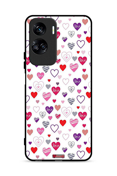 Tolwak غطاء حماية لهاتف Honor 90 Lite 5G بنقشة قلوب