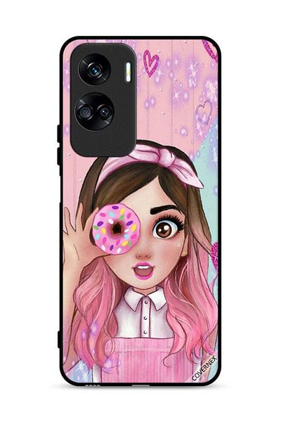 Covernex غطاء حماية لهاتف Honor 90 Lite 5G برسومات فتاة محبة للدونات