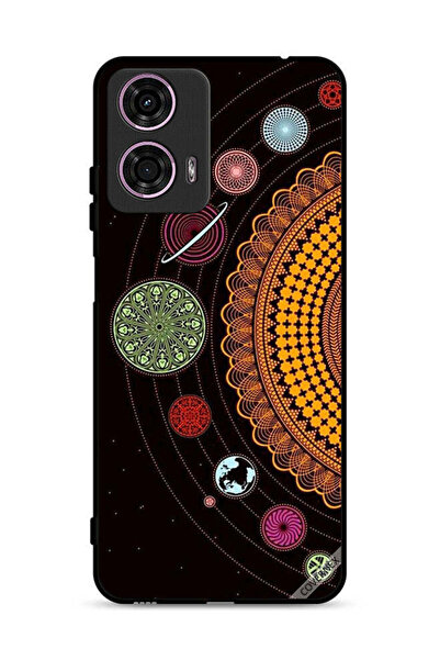 Covernex غطاء حماية لهاتف موتورولا موتو جي 24 4G بنقشة ماندالا للنظام الشمسي