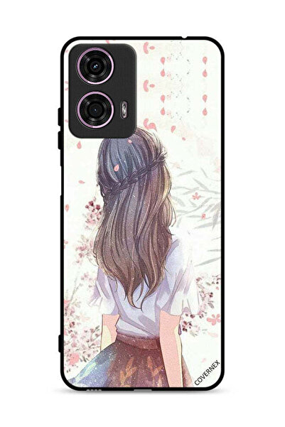 Covernex غطاء حماية لهاتف موتورولا موتو جي 24 4G، فتاة لطيفة في تفكير عميق