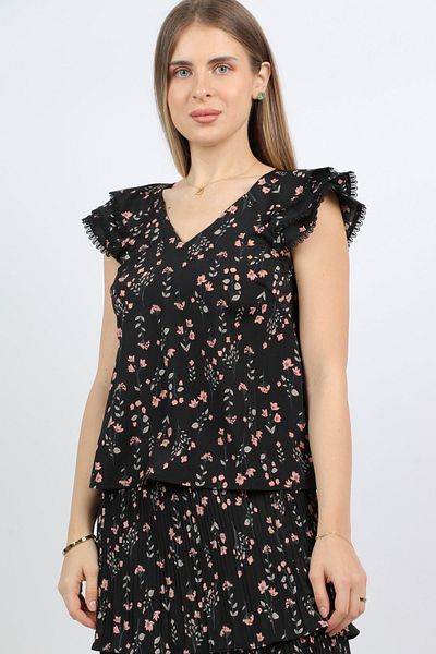 Nichii Layered Floral Sleeveless Blouse