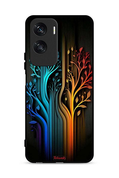 Tolwak غطاء حماية لهاتف Honor X50i 5G برسومات أوراق الشجر
