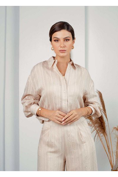 Nichii Classic Long Sleeve Striped Women's Shirt