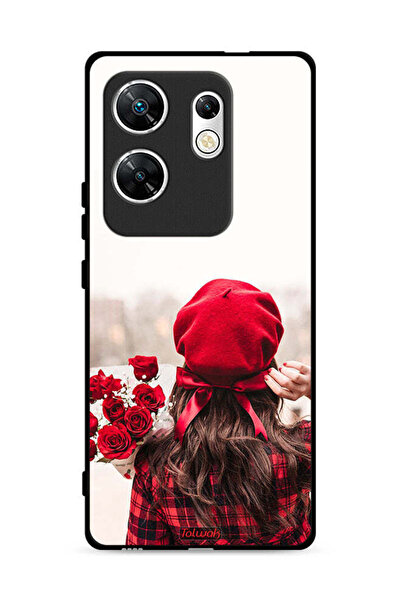 Tolwak غطاء حماية لهاتف Infinix Zero 30 4G يحمل زهورًا