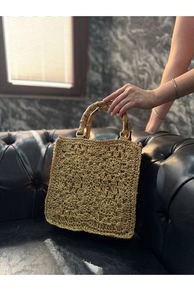 Fiori Geantă de mână pentru femei Straw