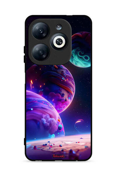 Tolwak غطاء حماية لهاتف Infinix Smart 8 4G بنقشة كوكبية