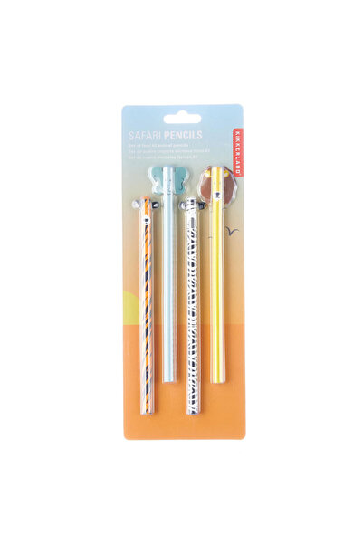 Kikkerland Kalem-Safari Hayvan Set 4'Lü