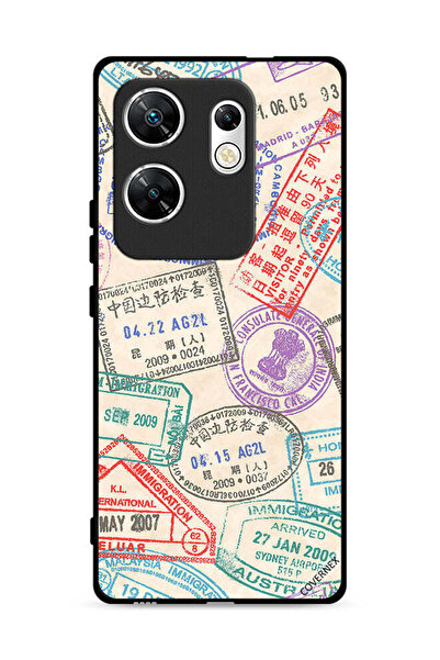 Covernex غطاء حماية لهاتف Infinix Zero 30 4G بنقشة طوابع السفر
