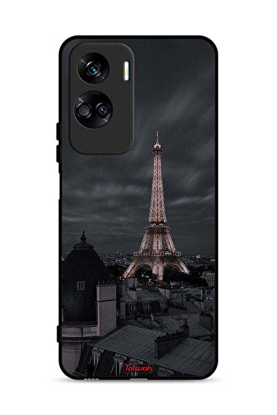 Tolwak غطاء حماية لهاتف Honor 90 Lite 5G بطبعة برج إيفل في الليل