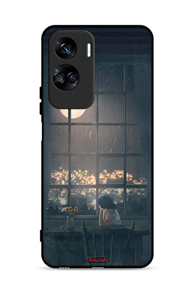 Tolwak غطاء حماية لهاتف Honor 90 Lite 5G برسم منظر القمر
