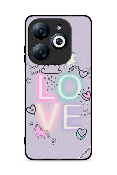 Covernex غطاء حماية لهاتف إنفينيكس سمارت 8 4G بطبعة قلب جميل ووحيد القرن