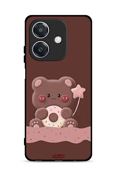 Tolwak غطاء حماية Oppo A3x 5G بتصميم دب الدونات