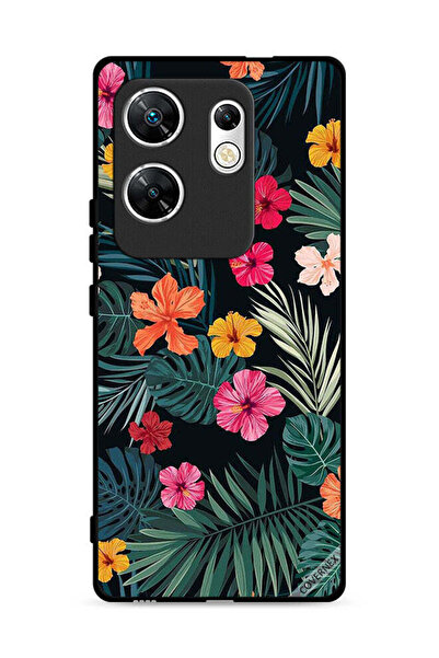 Covernex غطاء حماية لهاتف إنفينيكس زيرو 30 4G، زهور متعددة الألوان وريش أخضر ...