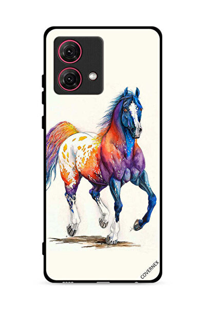 Covernex غطاء حماية لهاتف موتورولا موتو جي 84 5 جي بطبعة رسمة حصان