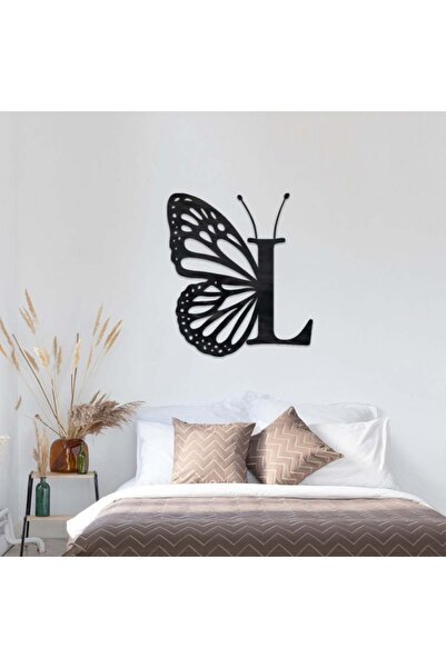 4gdran منحوتة اكريلك اسود بتصميم حرف "L"