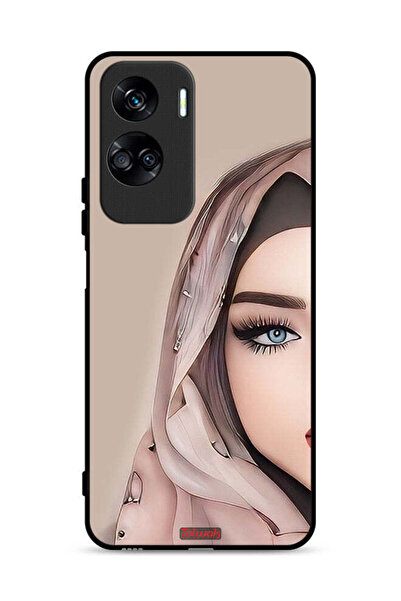 Tolwak غطاء حماية لهاتف Honor 90 Lite 5G برسم فتاة نصف وجه