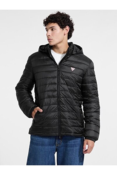 Guess Ανδρικό παλτό με κουκούλα Gj