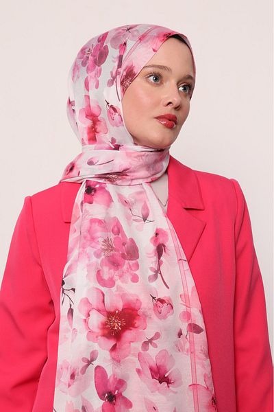 Bonjela Cotton Soft Shal Pink Series Ethnic Flower Pattern