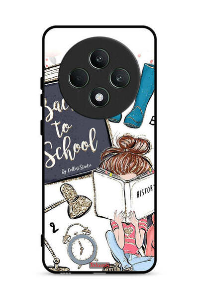 Tolwak غطاء حماية لهاتف Oppo Reno12 F 5G، فتاة مدرسية تقرأ التاريخ