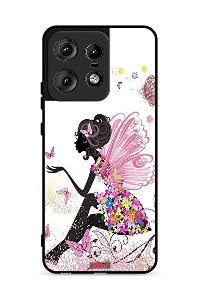 Tolwak Motorola Edge 50 Pro 5G Protective Case Cover Butterfly Girl Artwork