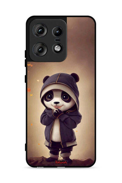 Tolwak غطاء حماية لهاتف موتورولا إيدج 50 برو 5G بنقشة باندا صغيرة لطيفة