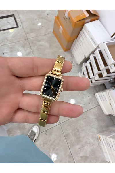 LOOQ Nomination Cord Rectangle Dial Women's Wristwatch with Stone Details
