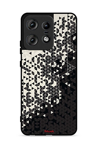 Tolwak غطاء حماية لهاتف موتورولا إيدج 50 برو 5G بنمط مثلث فني رقمي