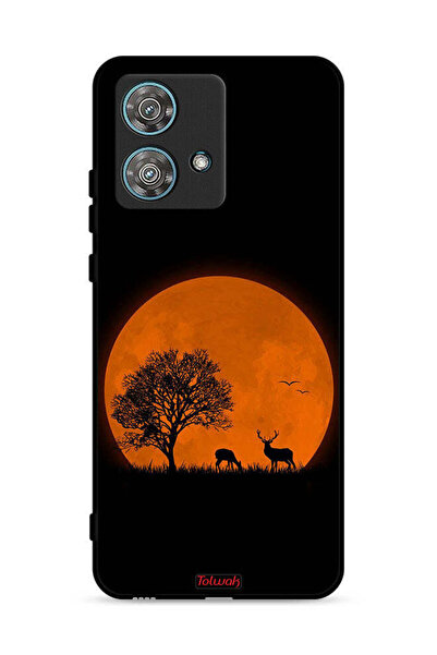 Tolwak غطاء حماية لهاتف موتورولا إيدج 40 نيو 5G بطبعة فن القمر المسائي