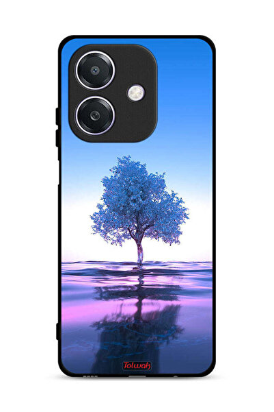 Tolwak غطاء حماية لهاتف Oppo A3x 5G بتصميم شجرة نيون وانعكاس مائي فني رقمي