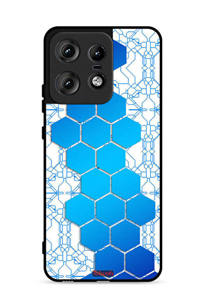 Tolwak غطاء حماية لهاتف موتورولا إيدج 50 برو 5G بنمط شبكة أيقونات سداسية الشكل