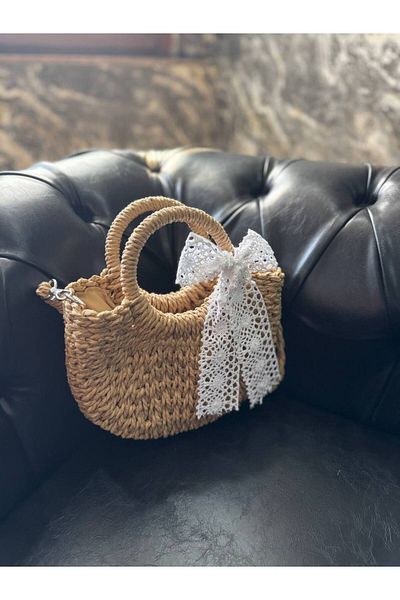 Fiori Geantă de mână pentru femei Straw