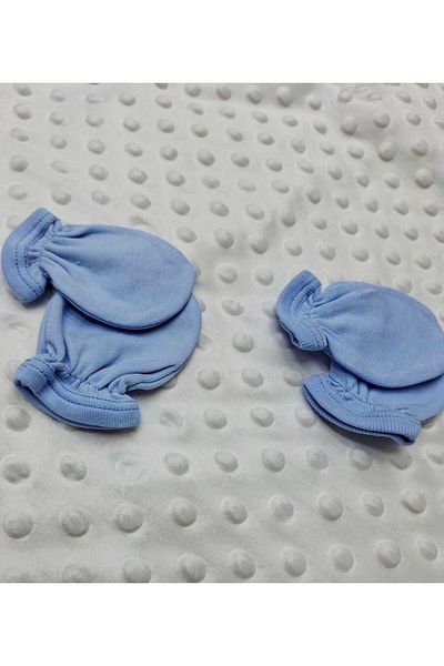 BERKAY Berkaysun Cotton Newborn Baby Gloves 2 Pairs Blue