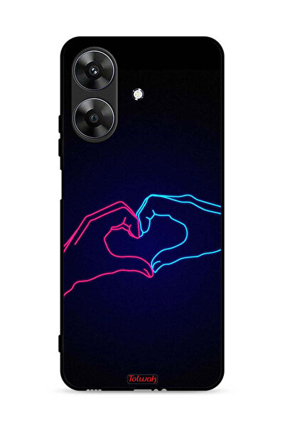 Tolwak غطاء حماية لهاتف Realme Note 60 4G بتصميم يد مؤثرة تصنع القلب
