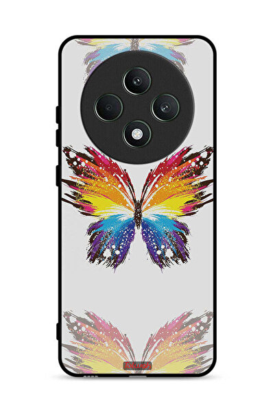 Tolwak غطاء حماية Oppo Reno12 F 5G بخلفية بسيطة وفن رقمي وبساطة الفراشة