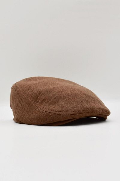 Külah Brown Linen Summer Cap Hat