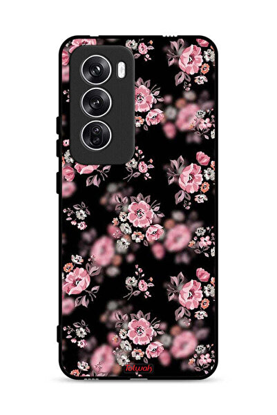 Tolwak غطاء حماية لهاتف Oppo Reno12 5G بنقشة زهور بورتريه