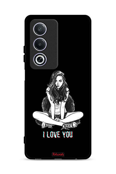 Tolwak غطاء حماية لهاتف Oppo A3 Pro 5G برسومات فنية "أحبك"