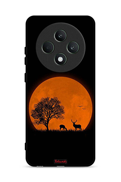 Tolwak غطاء حماية لهاتف Oppo Reno12 F 5G برسومات قمر المساء