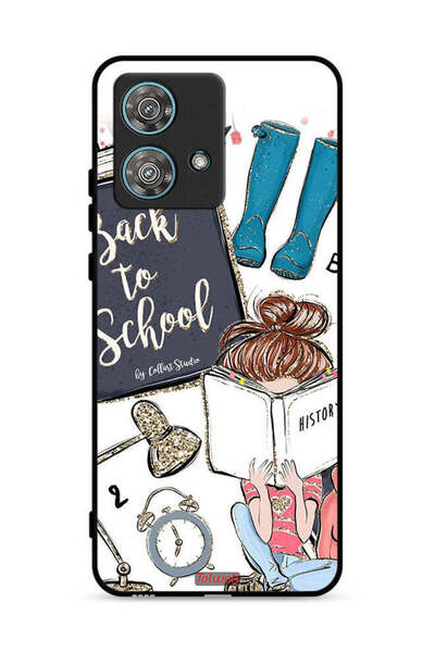 Tolwak غطاء حماية لهاتف موتورولا إيدج 40 نيو 5G، فتاة تعود إلى المدرسة تقرأ ا...