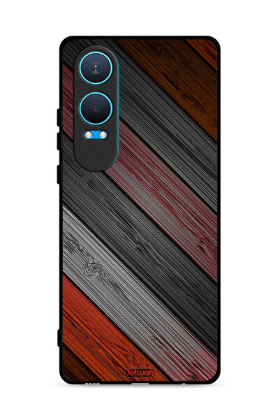 Tolwak غطاء حماية لهاتف OnePlus Nord CE4 Lite 5G بنمط خشبي ملون