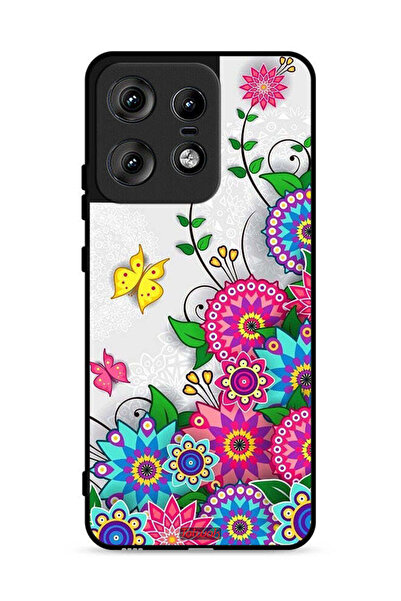 Tolwak غطاء حماية لهاتف موتورولا إيدج 50 برو 5G بنقشة زهور ماندالا