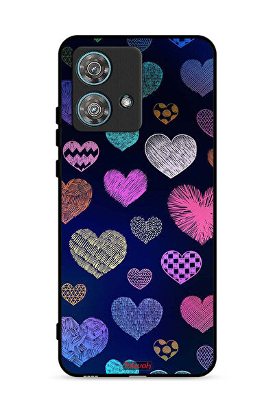 Tolwak غطاء حماية لهاتف موتورولا إيدج 40 نيو 5G بنقشة قلوب داجا