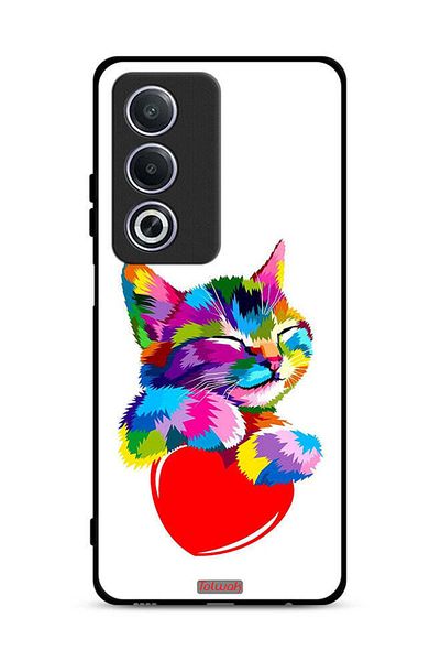 Tolwak غطاء حماية لهاتف Oppo A3 Pro 5G بتصميم قطة ملونة