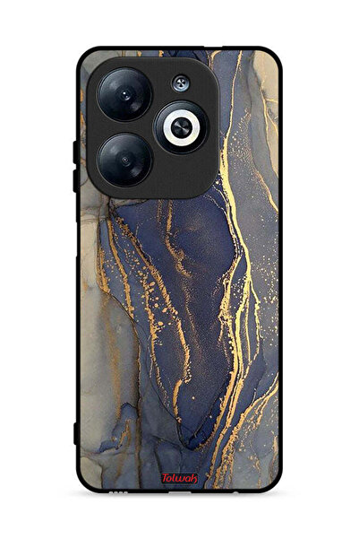 Tolwak غطاء حماية لهاتف Infinix Smart 8 4G بنقشة رخامية لامعة