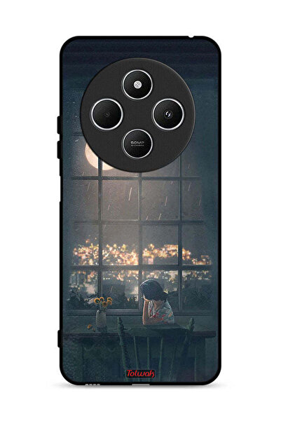 Tolwak Xiaomi Redmi 14R 5G Protective Case Cover Looking At Moon Art