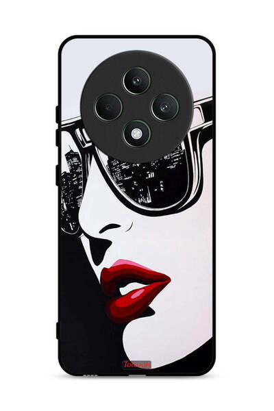 Tolwak جراب حماية Oppo Reno12 F 5G بوجه فتاة فن تجريدي