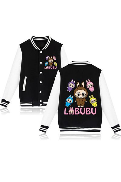 MECH BUTİK Jachetă de colegiu unisex imprimată Labubu